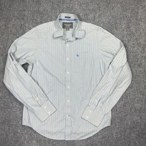 Abercrombie & Fitch Shirt Mens Size XL Gray  Muscle Causal Business Y2K Retro